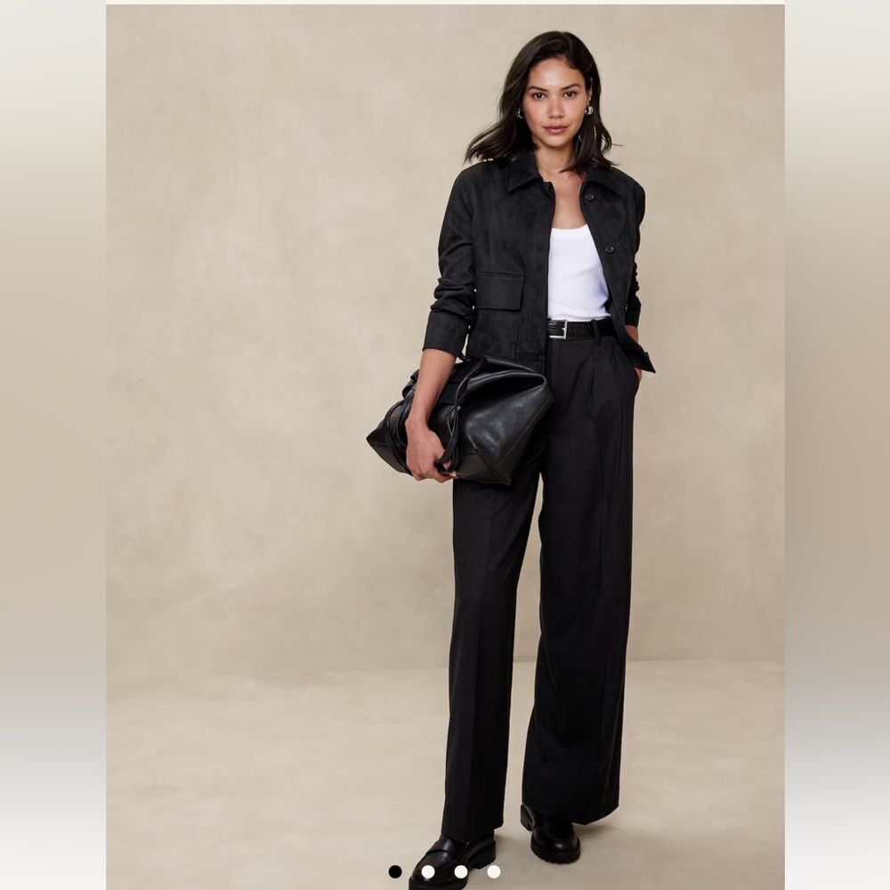 Banana Republic WIDE-LEG FLANNEL TROUSER - Picture 5 of 6